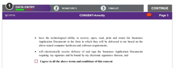 Select checkbox to consent to terms and conditions