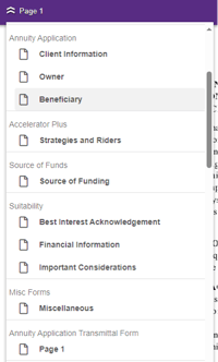 Required fields in the Transmittal form must be completed in previous sections, and cannot be edited directly from the form page itself